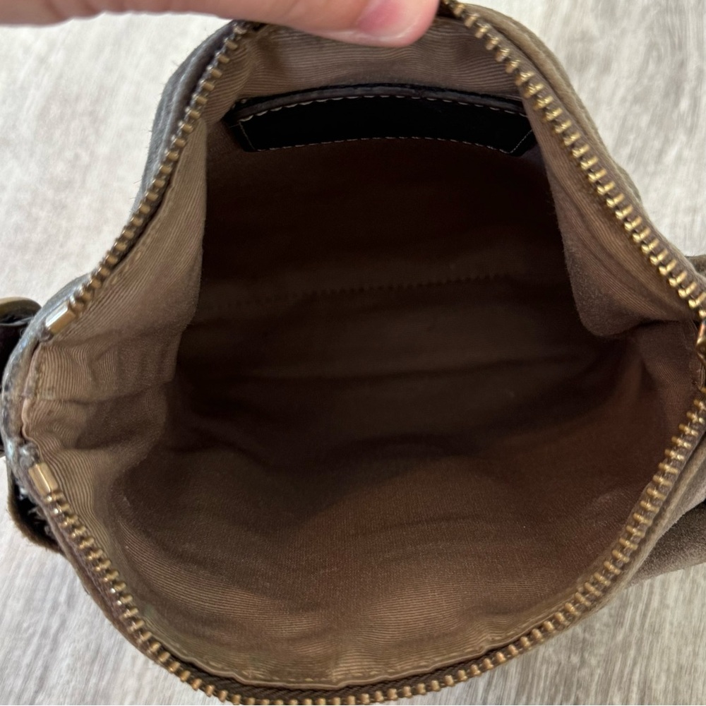 COACH VINTAGE Brown / Taupe Suede Hamilton Crossbody / Slingback Bag - EUC - Picture 16 of 16